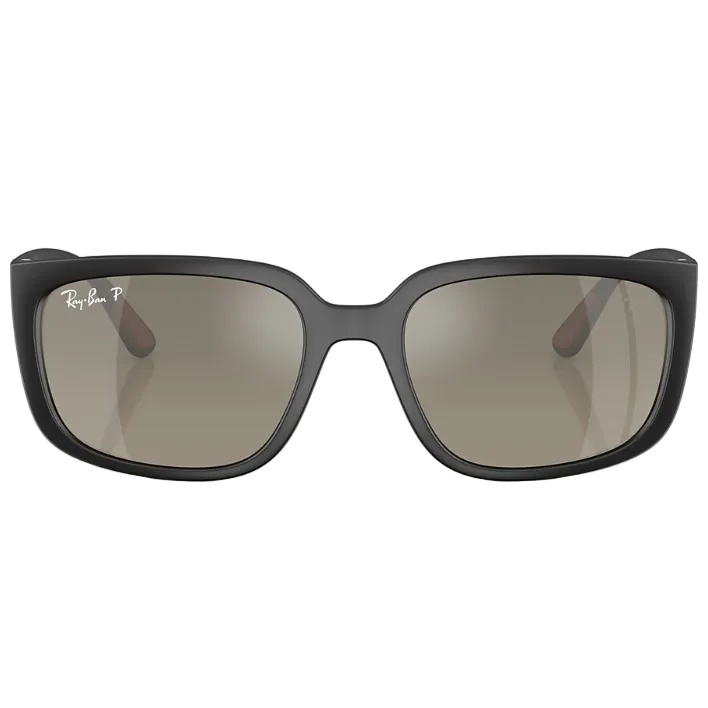 Ray Ban Men Square Frame Oil Black Sunglasses