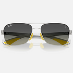 Ray Ban Men Square Frame Royal Silver Sunglasses