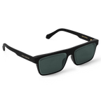 Louis Vuitton Men Sqaure Frame Shiny Ebony Black Sunglasses