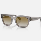 Ray Ban Men Square Frame Shiny Transparent Grey  Sunglasses