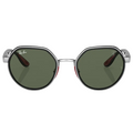Ray Ban Men Irregular Frame Shiny Royal Silver Sunglasses