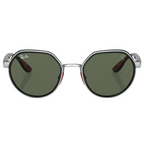 Ray Ban Men Irregular Frame Shiny Royal Silver Sunglasses
