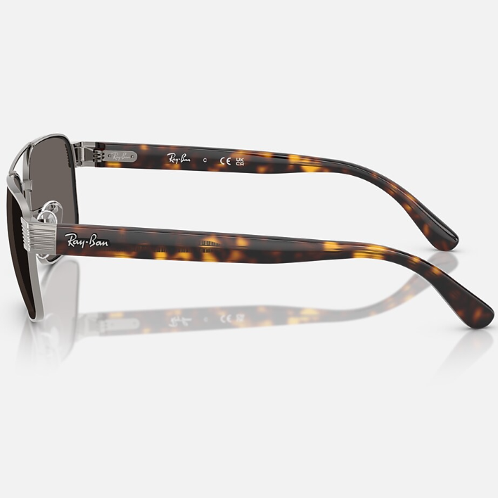 Ray Ban Men Square Frame Dusty Gunmetal Sunglasses