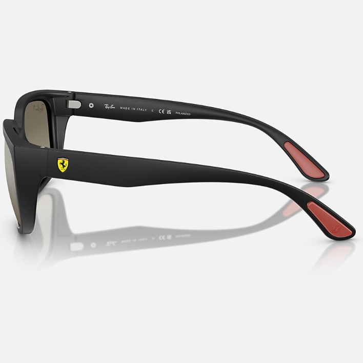 Ray Ban Men Square Frame Oil Black Sunglasses