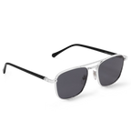 Louis Vuitton Men Sqaure Frame Shiny Silver Sunglasses