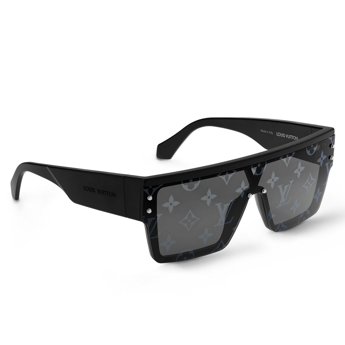 Louis Vuitton Men Mask Frame Matte Black Sunglasses