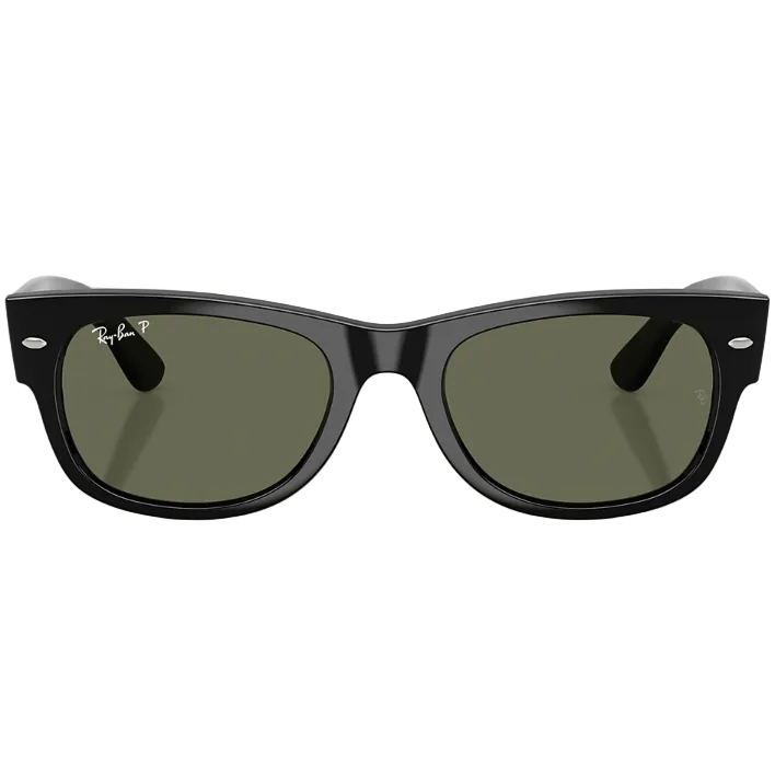 Ray Ban Men Square Frame Shiny Matt Black Sunglasses