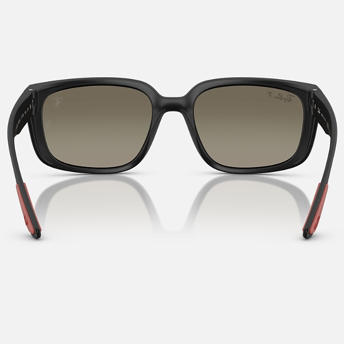 Ray Ban Men Square Frame Oil Black Sunglasses