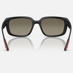 Ray Ban Men Square Frame Oil Black Sunglasses