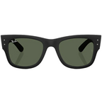Ray Ban Men Square Frame Shiny Matte Sand Black Sunglasses