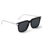 Louis Vuitton Men Sqaure Frame Shiny Soft Black Sunglasses