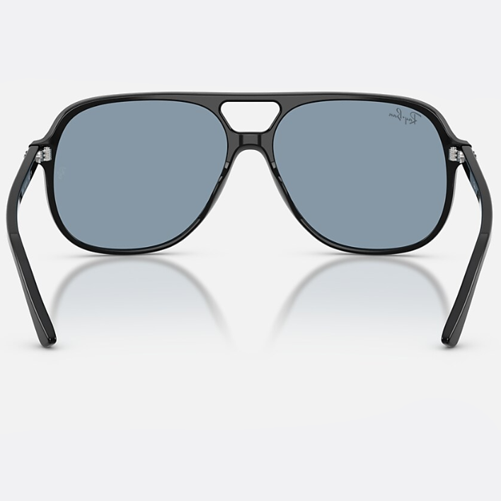 Ray Ban Women Square Frame Shiny Matte Black Sunglasses
