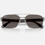 Ray Ban Men Square Frame Dusty Gunmetal Sunglasses