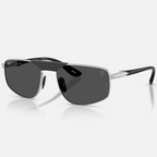 Ray Ban Men Irregular Frame Shiny Old Silver Sunglasses