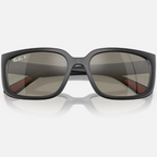 Ray Ban Men Square Frame Oil Black Sunglasses