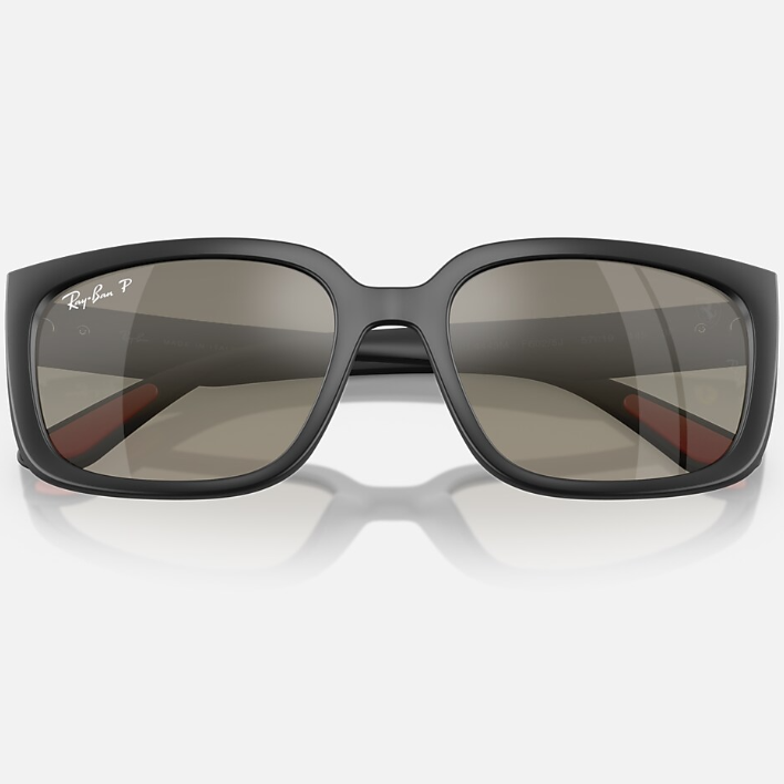 Ray Ban Men Square Frame Oil Black Sunglasses