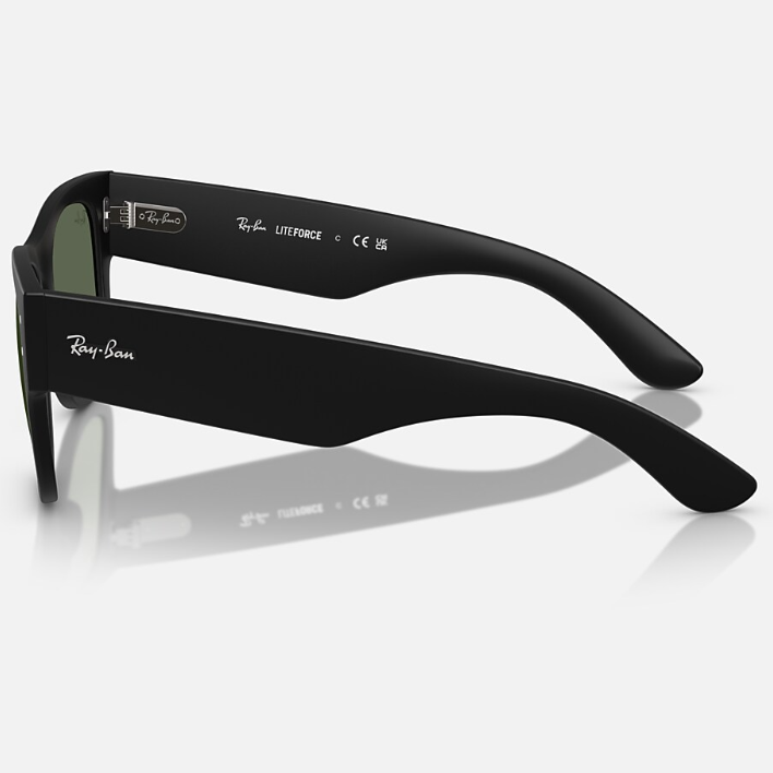Ray Ban Women Square Frame Shiny Matte Sand Black Sunglasses