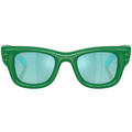 Ray Ban Men Square Frame Polished Green Sunglasses