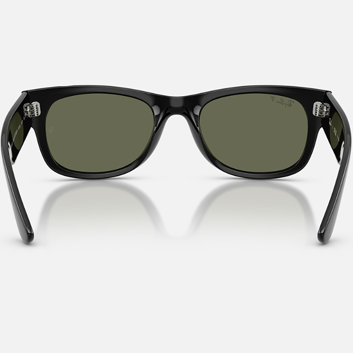 Ray Ban Men Square Frame Shiny Matt Black Sunglasses