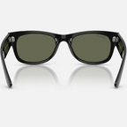 Ray Ban Men Square Frame Shiny Matt Black Sunglasses