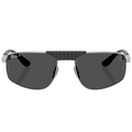 Ray Ban Men Irregular Frame Shiny Old Silver Sunglasses