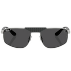 Ray Ban Men Irregular Frame Shiny Old Silver Sunglasses