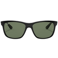 Ray Ban Men Square Frame Shiny Matte Rubber Black Sunglasses
