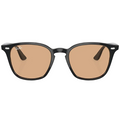 Ray Ban Women Square Frame Shiny Iron Black Sunglasses
