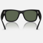 Ray Ban Men Square Frame Shiny Matte Sand Black Sunglasses