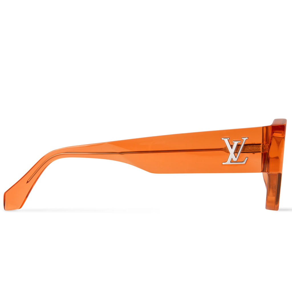 Louis Vuitton Men Round Frame Orange Sunglasses