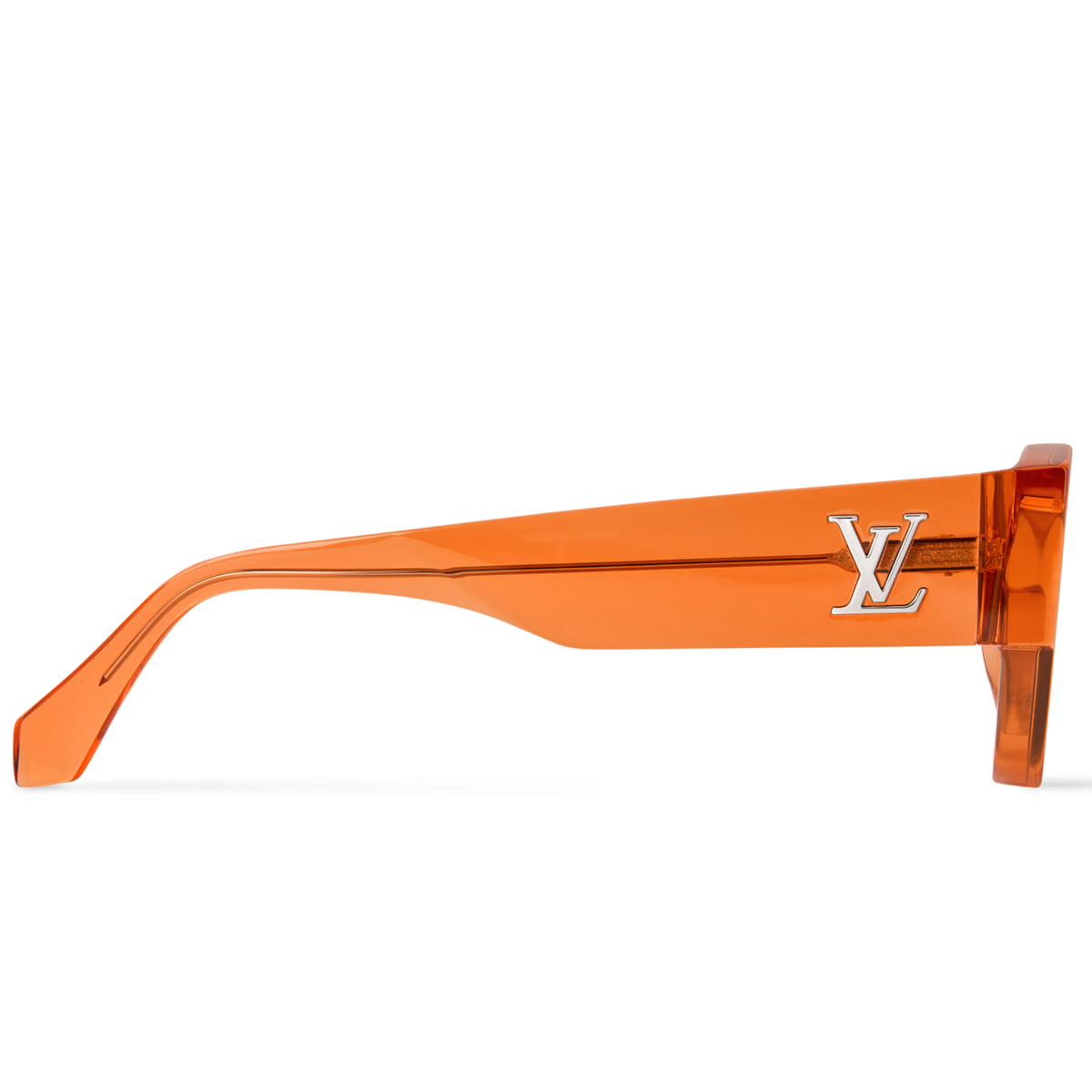 Louis Vuitton Men Round Frame Orange Sunglasses
