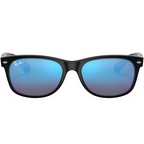 Ray Ban Men Square Frame Shiny Matte Rubber Black Sunglasses