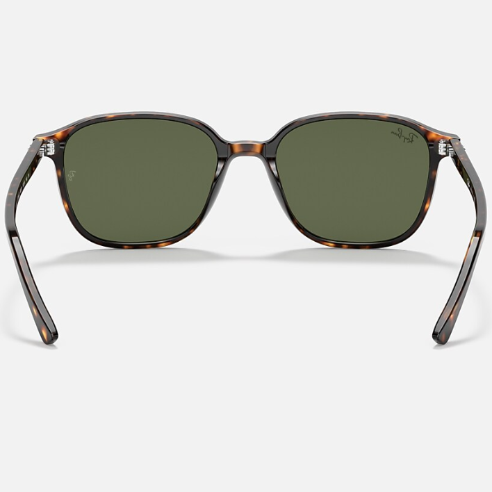 Ray Ban Men Square Frame Shiny Polished Tortoise Sunglasses