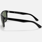 Ray Ban Men Square Frame Shiny Matte Rubber Black Sunglasses