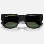 Ray Ban Men Square Frame Shiny Matte Sand Black Sunglasses