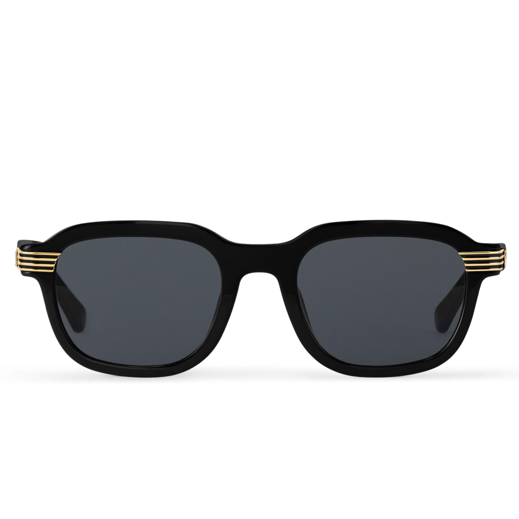 Louis Vuitton Men Square Round Frame Void Black Sunglasses