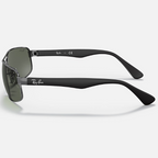 Ray Ban Men Rectangle Frame Polished Gunmetal Sunglasses