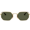 Ray Ban Men Irregular Frame Shiny Deep Gold Sunglasses