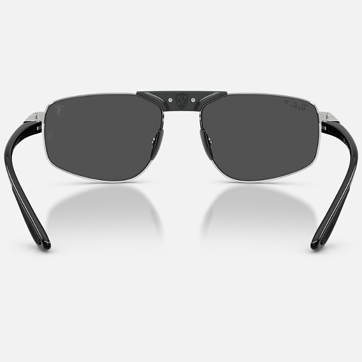 Ray Ban Men Irregular Frame Shiny Old Silver Sunglasses