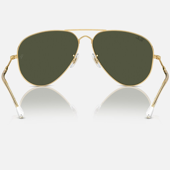 Ray Ban Women Pilot Frame Shiny Dusty Gold Sunglasses