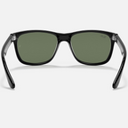Ray Ban Men Square Frame Shiny Matte Rubber Black Sunglasses