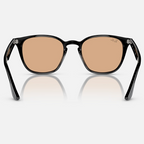 Ray Ban Women Square Frame Shiny Iron Black Sunglasses
