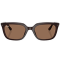 Ray Ban Men Square Frame Polished Opal Brown Sunglasses