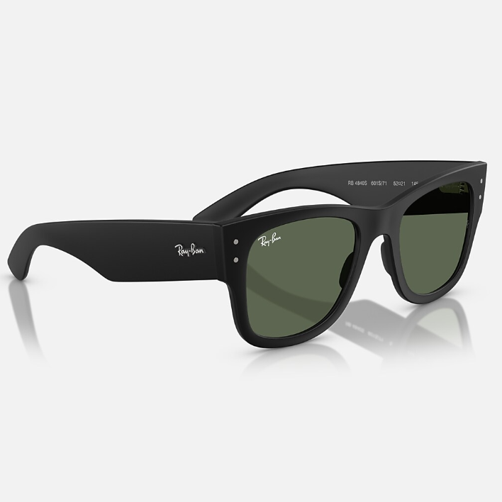 Ray Ban Men Square Frame Shiny Matte Sand Black Sunglasses