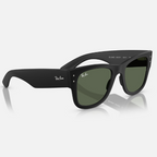 Ray Ban Men Square Frame Shiny Matte Sand Black Sunglasses