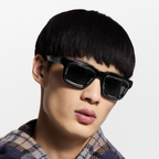 Louis Vuitton Men Square Frame Void Black Sunglasses