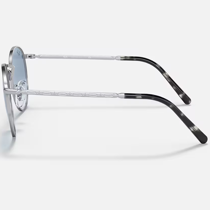 Ray Ban Women Phantos Frame Polished Shiny Silver Sunglasses