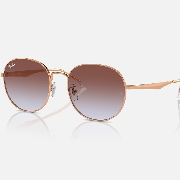 Ray Ban Women Phantos Frame Polished Rose Gold Sunglasses