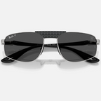 Ray Ban Men Irregular Frame Shiny Old Silver Sunglasses