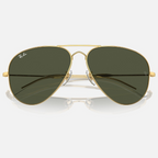 Ray Ban Women Pilot Frame Shiny Dusty Gold Sunglasses